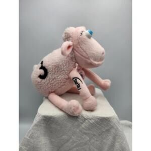Serta Counting Sheep Pink Number 3 Plush Stuffed Animal Toy 2000 Curto B1